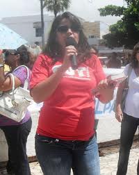 Gisele Dantas, presidente do SINTE.