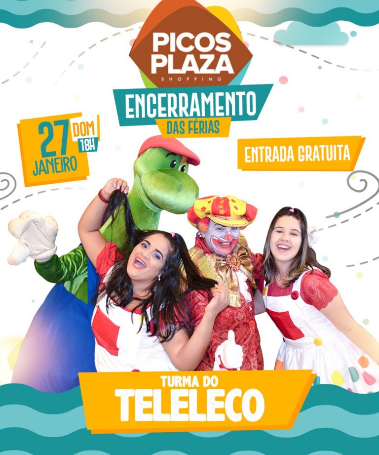 Domingo tem show com a Turma do Teleleco no Picos Plaza Shopping