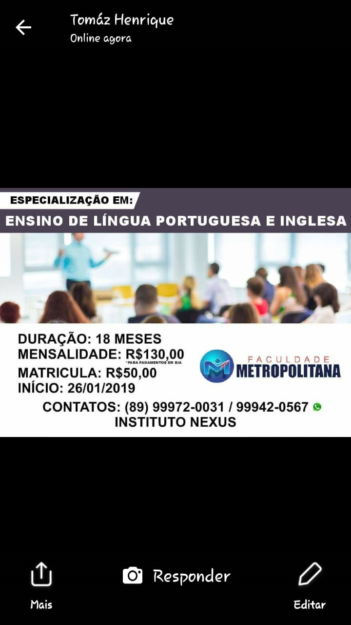 Faculdade Metropolitana de Teresina está em Picos com matriculas abertas