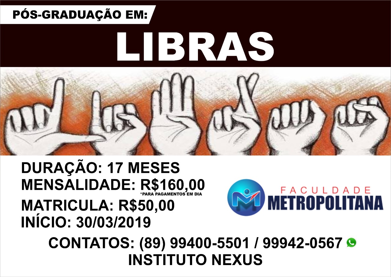 Pós-Graduação em LIBRAS em Picos-PI