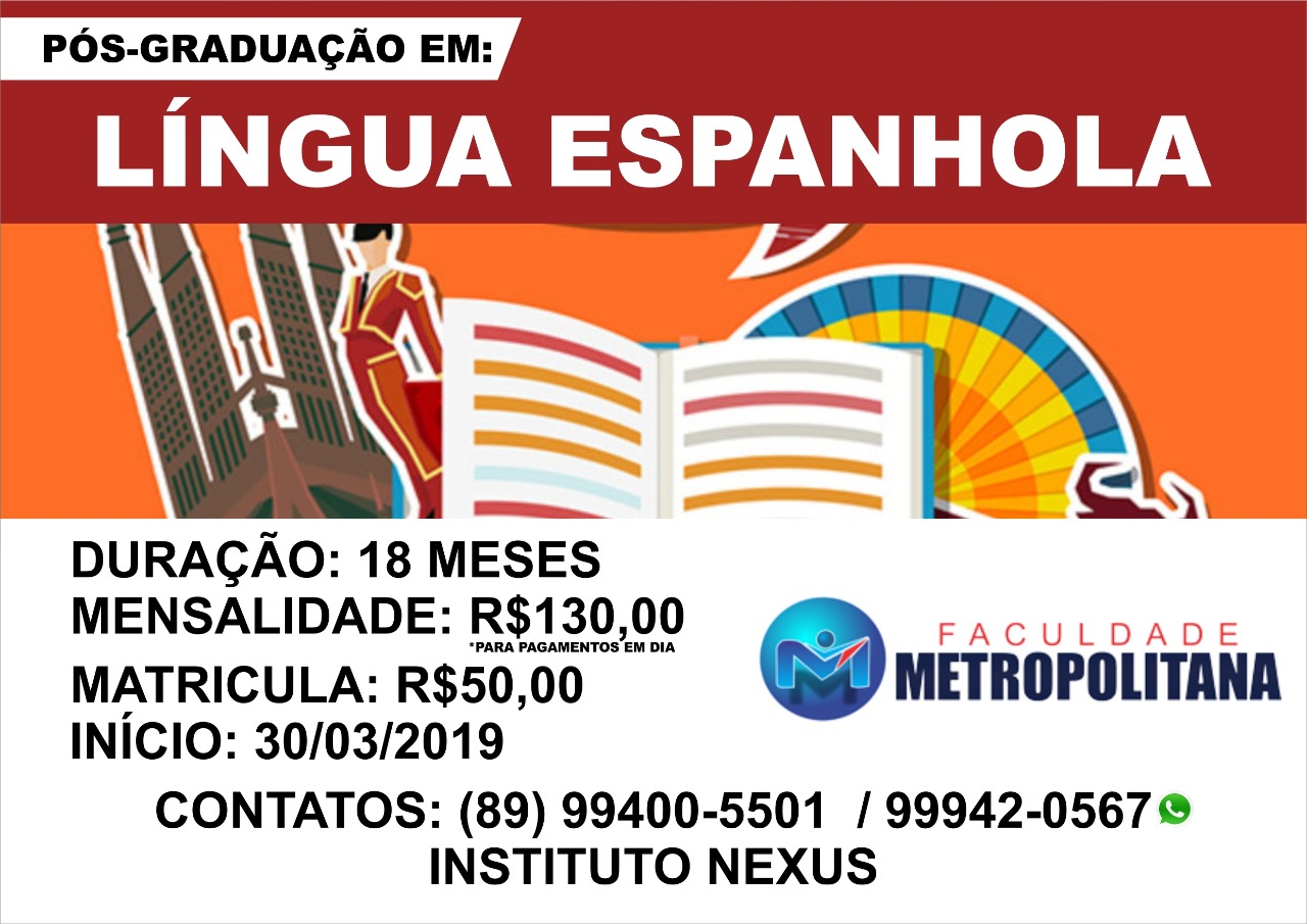 Pós-graduação em Língua Espanhola em Picos-PI