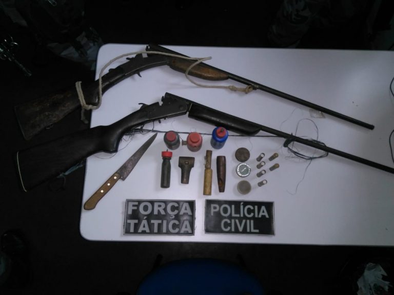 Dois homens são presos durante cumprimento de mandado de busca e apreensão em Jacobina do Piauí