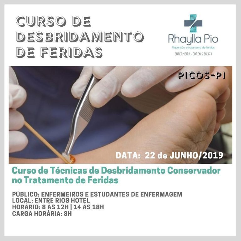 Curso de desbridamento de feridas será realizado em Picos neste sábado (22)