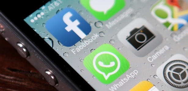Facebook whatsapp aquisição compra fusão app redes sociais chamada logo logotipo Imagem: Justin Sullivan/Getty Images/AFP