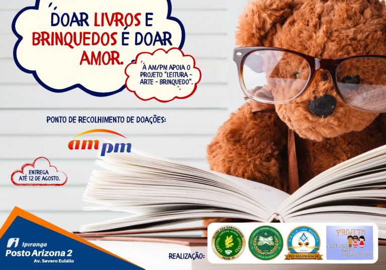 Doe brinquedos e livros infantis para brinquedoteca do bairro Morada do Sol