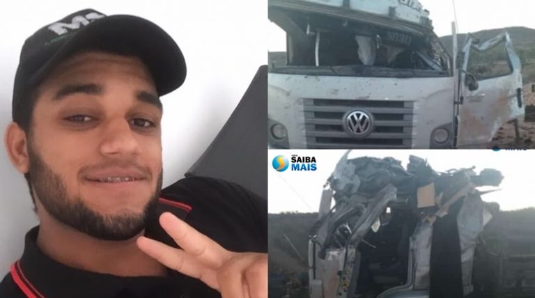Caminhão carregado de caju tomba na BR-407 e motorista fica em estado grave