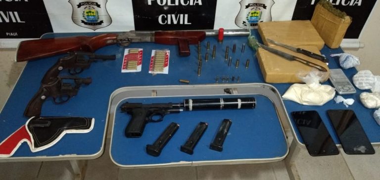 Polícia Civil apreende grande quantidade de drogas e armas em Picos