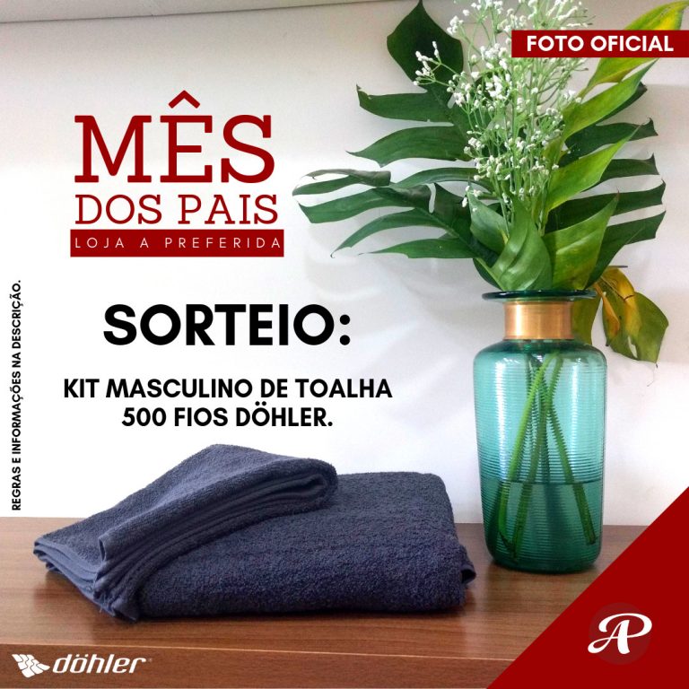 Loja “A Preferida” sorteia kit de toalhas para presentear neste mês dos pais