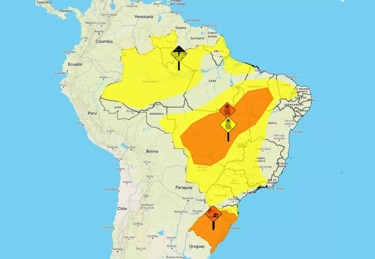 Inmet emite dois alertas de baixa umidade relativa do ar para mais de 200 cidades