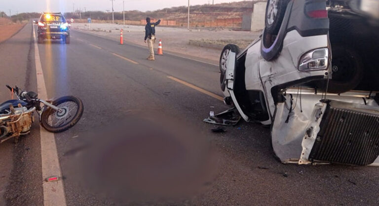 Grave acidente envolvendo carros e motocicleta é registrado em Geminiano
