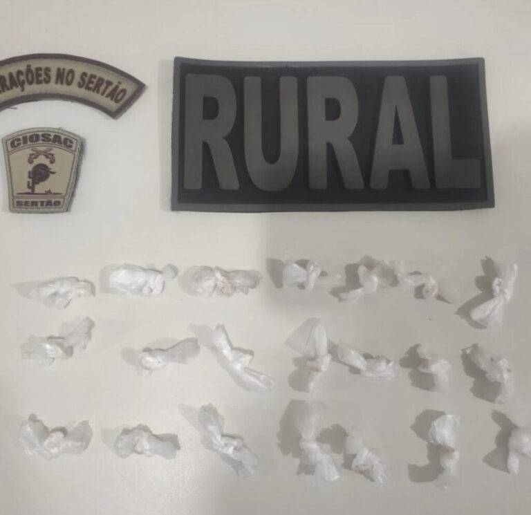 Patrulhamento Rural prende homem suspeito de tráfico de drogas no bairro Bomba