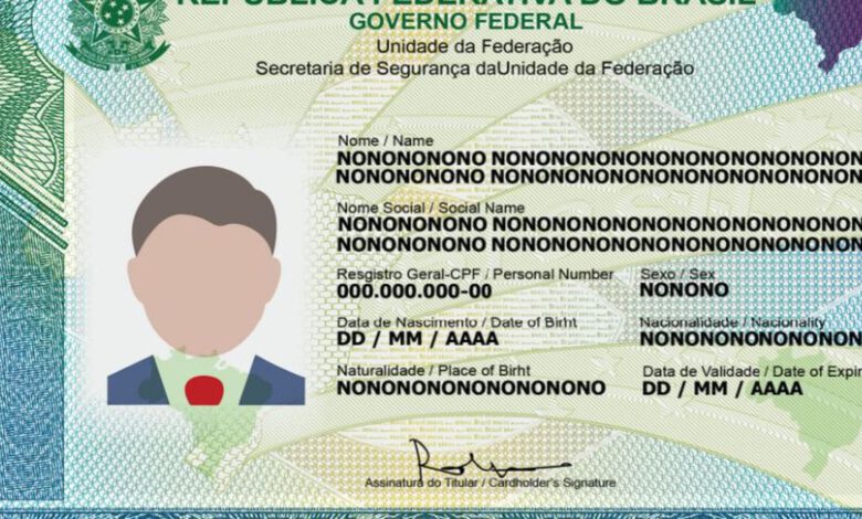 Nova Carteira de Identidade Nacional - Fonte: Divulgação