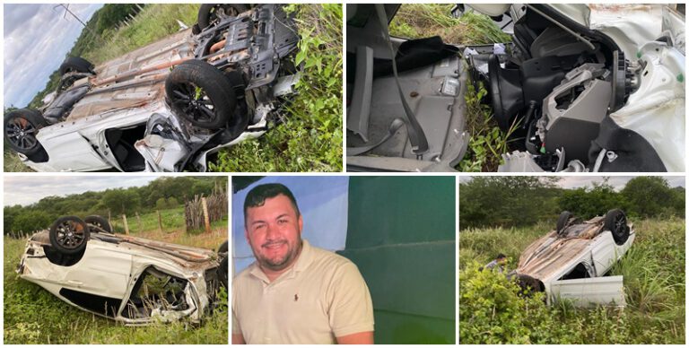 Produtor de eventos da região de Simplício Mendes sofre grave acidente na BR-020