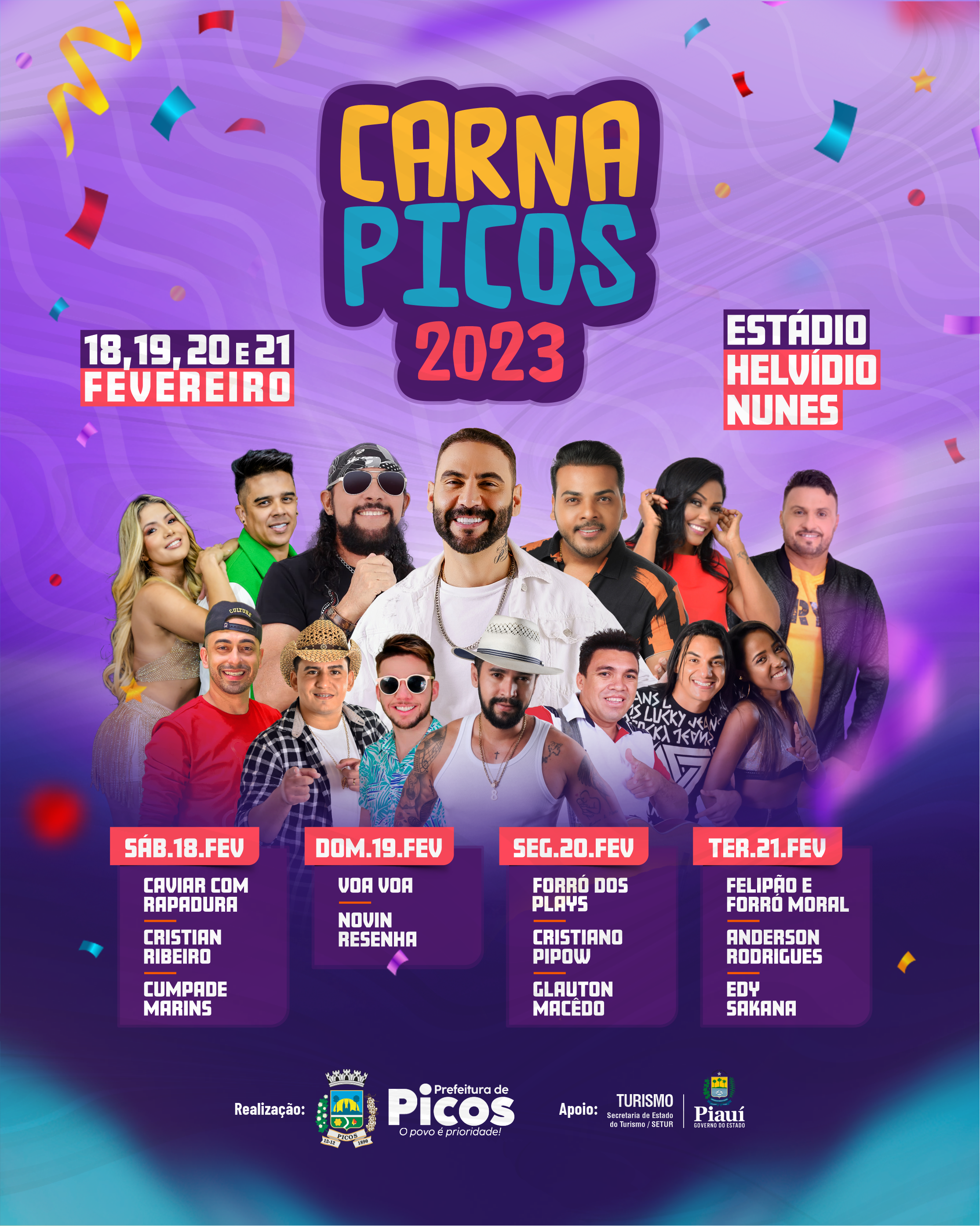 Prefeito Gil Paraibano anuncia realização do Corso e divulga programação do Carnaval de Picos 2023