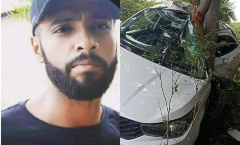 Homem morre após carro colidir em árvore - Foto: Portal V1