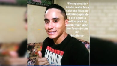 Jovem Edson Raimundo Tomás de Souza desaparece após festa em Caldeirão Grande do Piauí