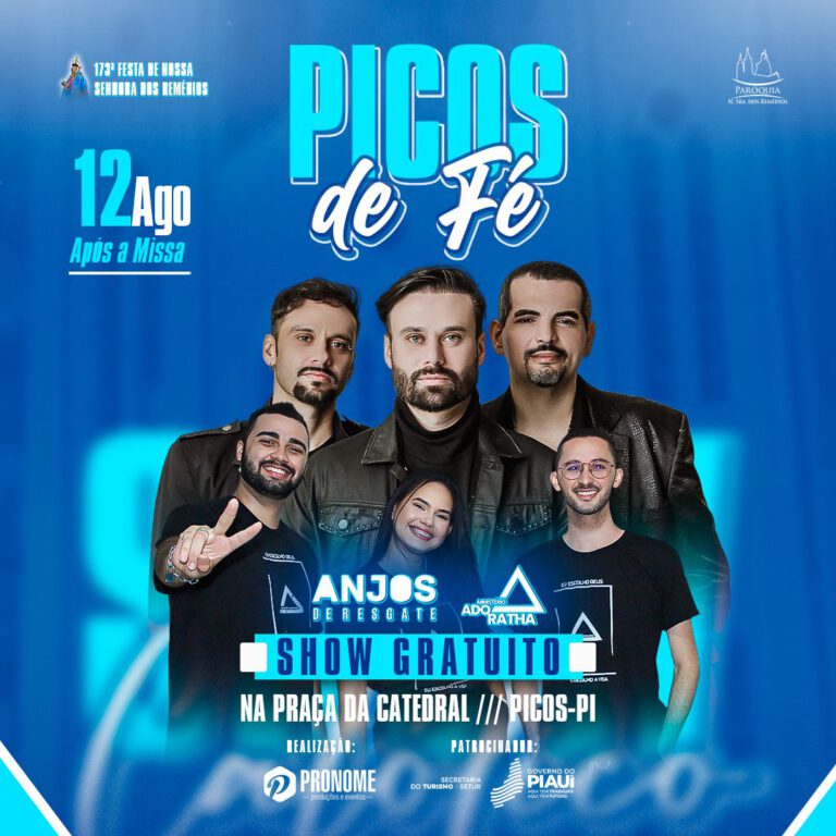 Picos de Fé: Festa de Nossa Senhora dos Remédios terá show católico gratuito