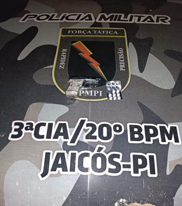 Homem é preso em flagrante por porte ilegal de arma de fogo em Jaicós