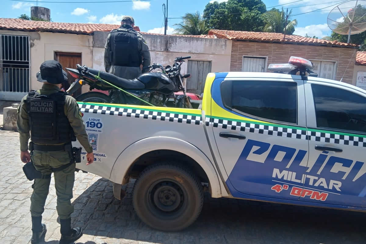 Polícia Militar recupera moto furtada após buscas em cidades do Piauí e Ceará