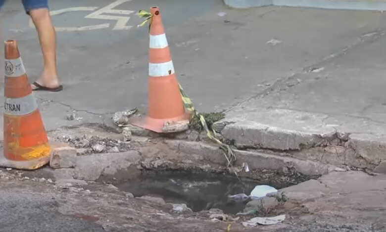 O buraco em janeiro de 2024 - Foto: Vídeo Cidade Verde Picos