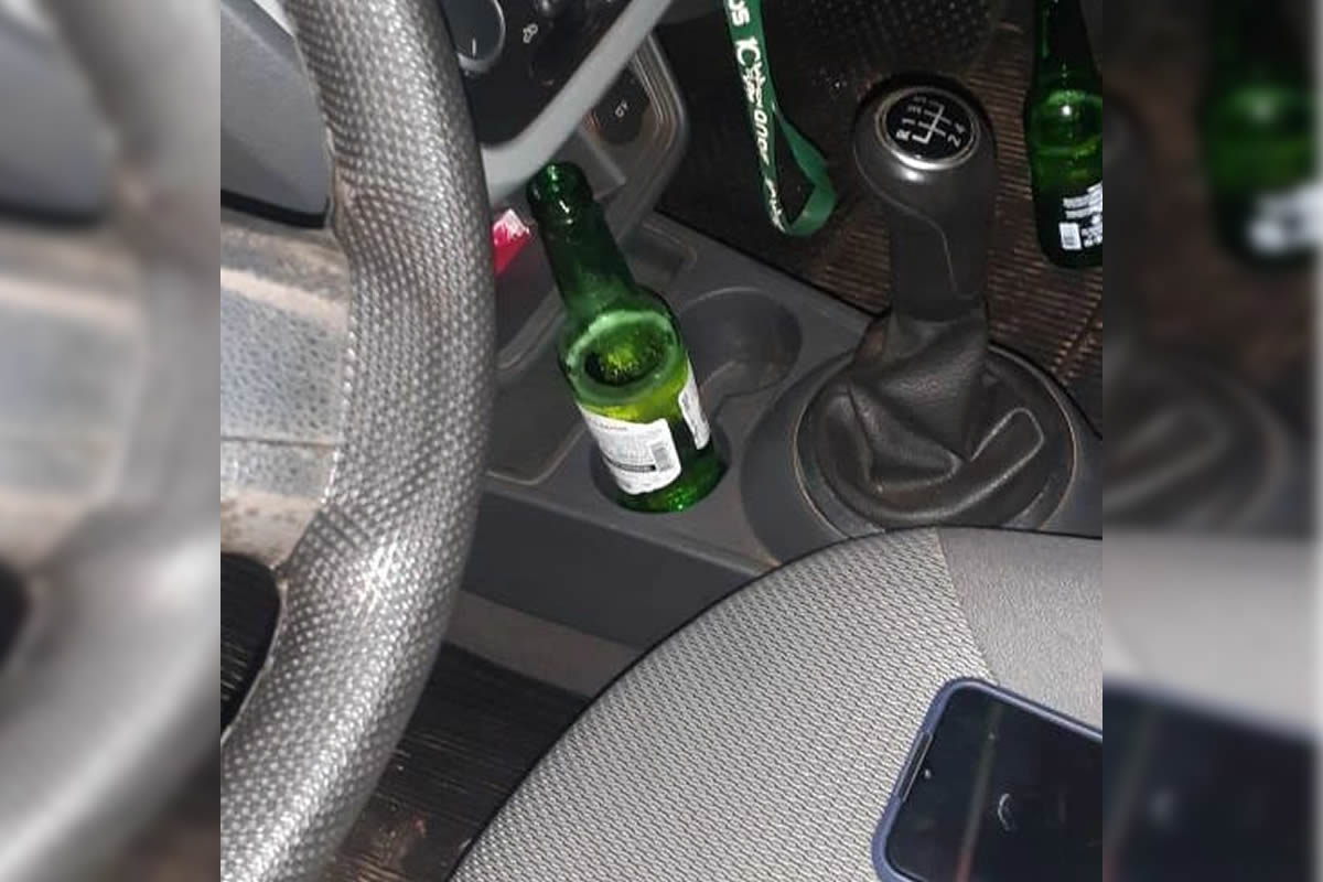 Polícia Militar aborda motorista embriagado após invasão de contramão
