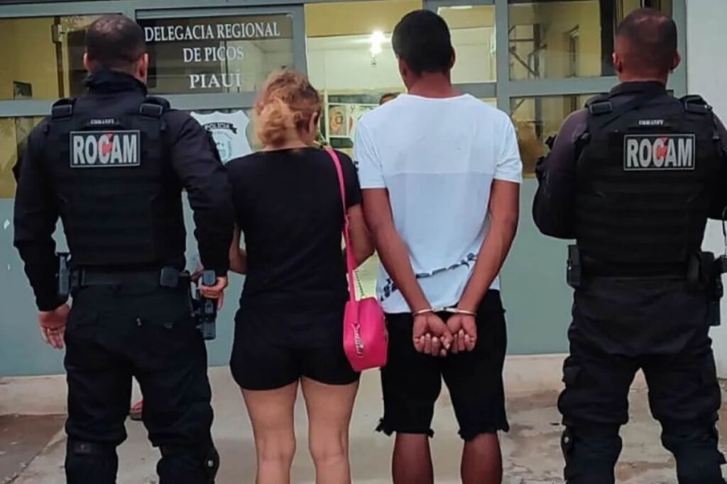 Casal L. H. da S. M e presos foram presos suspeitos do crime de tráfico de drogas - Foto: PMPI