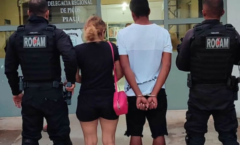 Casal L. H. da S. M e presos foram presos suspeitos do crime de tráfico de drogas - Foto: PMPI