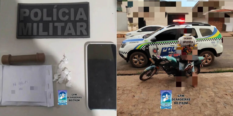 Polícia Militar prende homem por tráfico de drogas em Aroeiras do Itaim