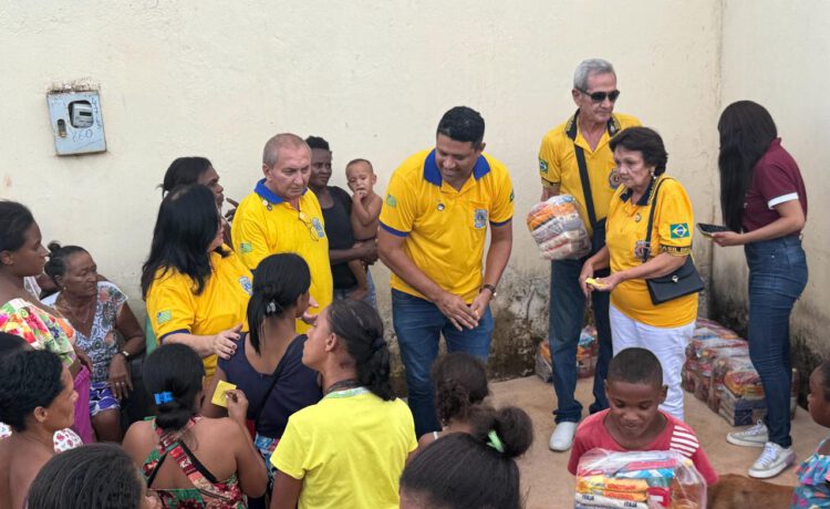 Lions Club de Picos promove doação de cestas básicas para famílias carentes