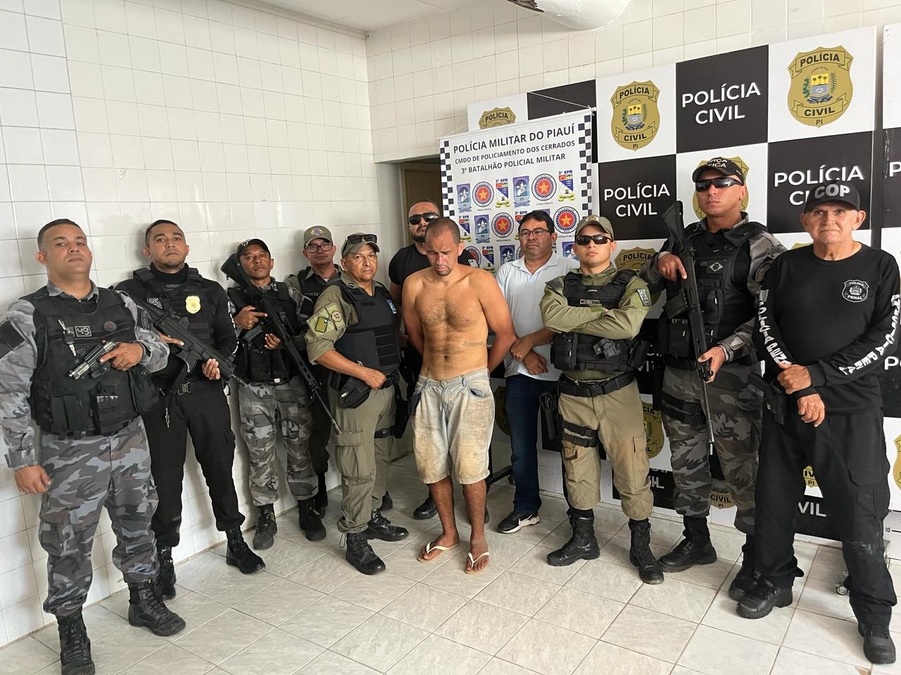 Fugitivo condenado por matar Policial Militar em Paquetá é recapturado em Floriano