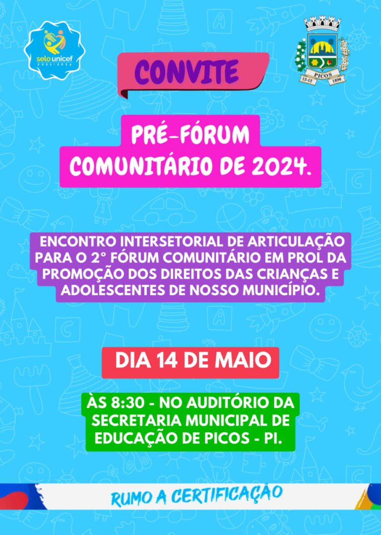 Secretaria de Educação de Picos realiza segundo encontro Pré-Forúm Comunitário de 2024