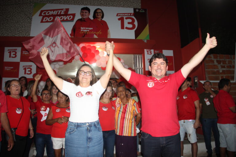 Em Ipiranga do Piauí, Elvis Ramos e Iolanda Rêgo iniciam campanha com adesivaço e inauguração de comitê