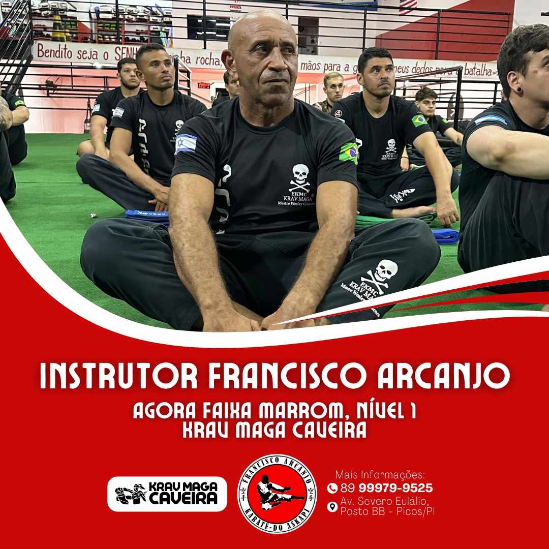 Instrutor picoense Francisco Arcanjo conquista faixa marrom em Krav Maga após curso de formação em São Paulo