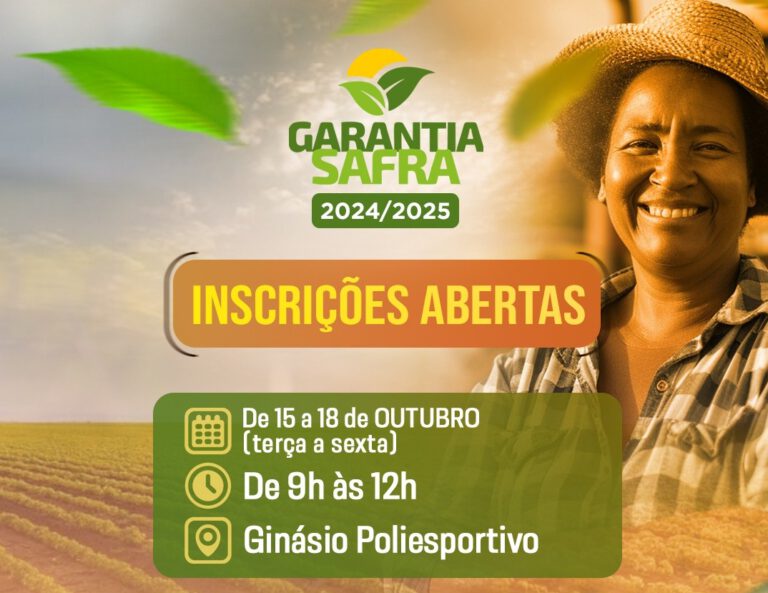 Inscrições do Garantia Safra em Itainópolis tem início no próximo dia 15