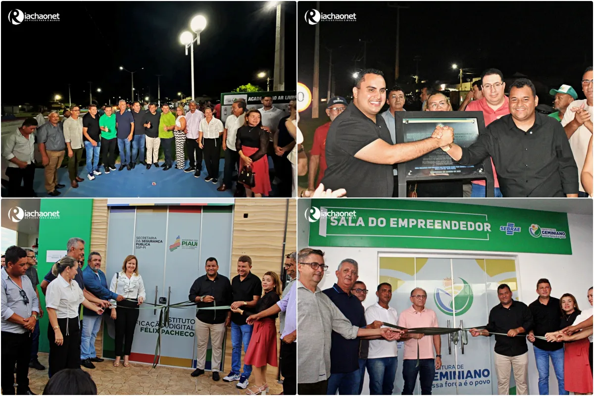 Em 28 dias de mandato, prefeito Jaillson Campos inaugura serviços e obras importantes no aniversário de 31 anos de Geminiano