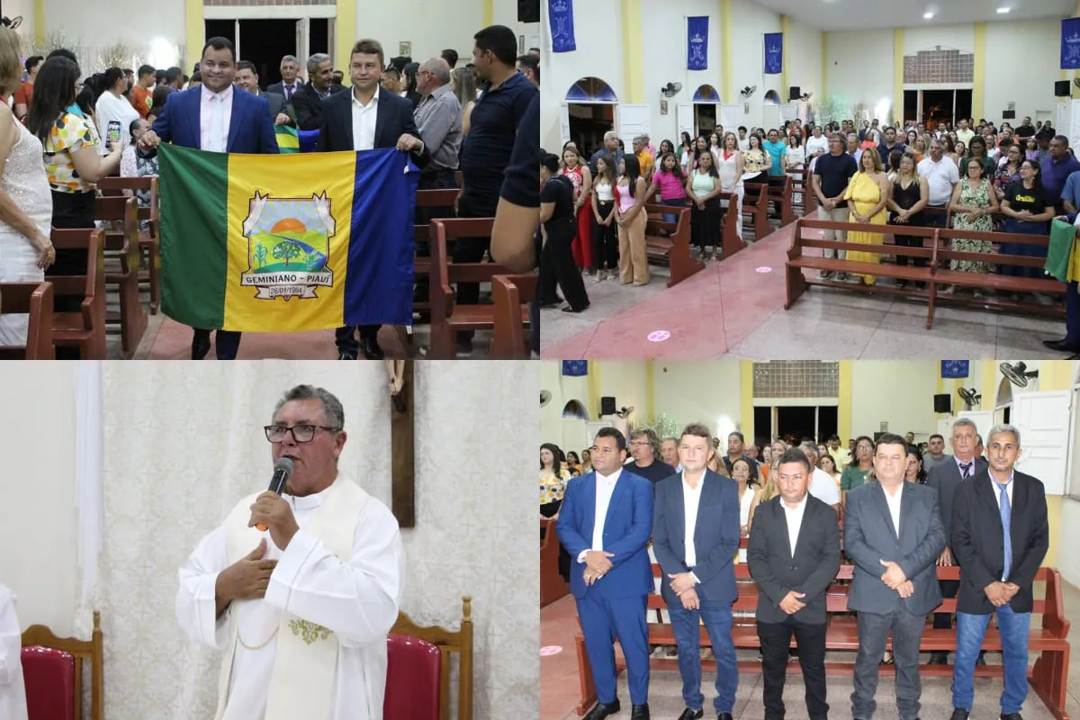 Missa em Ação de Graças celebra posse de Jaillson Campos e Galego de Paster em Geminiano; veja fotos!