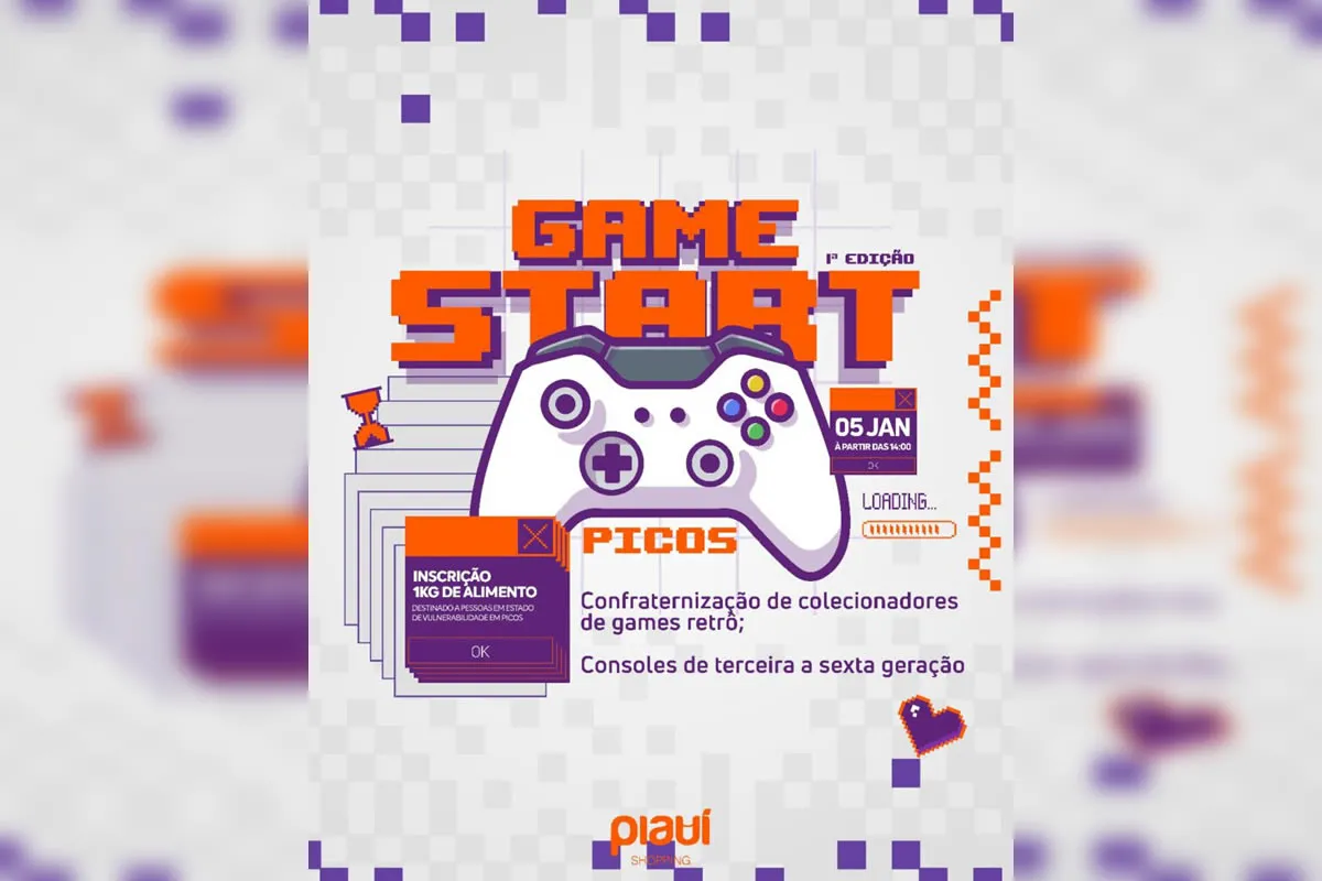 Picos recebe “1ª Start Game” para celebrar videogames antigos e arrecadar alimentos