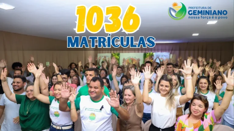 Matrículas na Rede Municipal de Geminiano crescem e reafirmam confiança na nova gestão