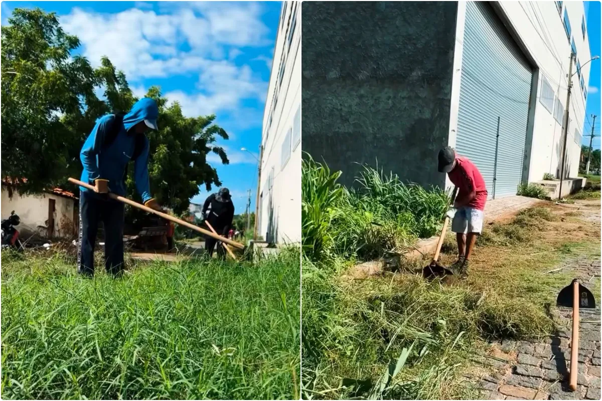 Prefeitura de Picos realiza limpeza e capina de ruas no bairro Boa Sorte