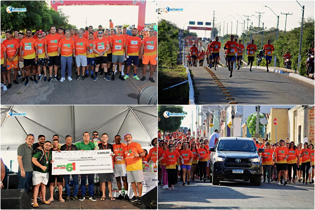 Corrida e Caminhada, competições esportivas e shows marcam 5º dia do 61º aniversário de Santo Antônio de Lisboa; veja fotos