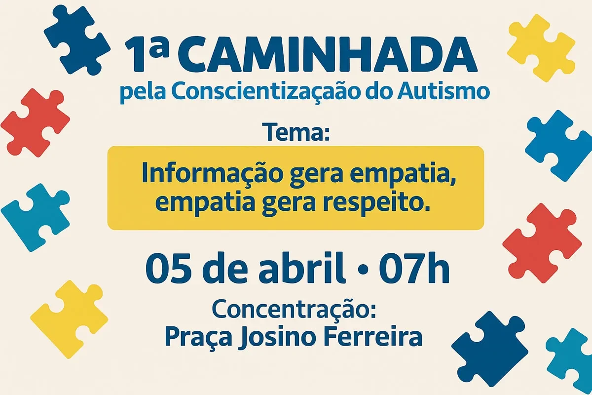 Picos realiza neste sábado (5) a 1ª Caminhada pela Conscientização do Autismo