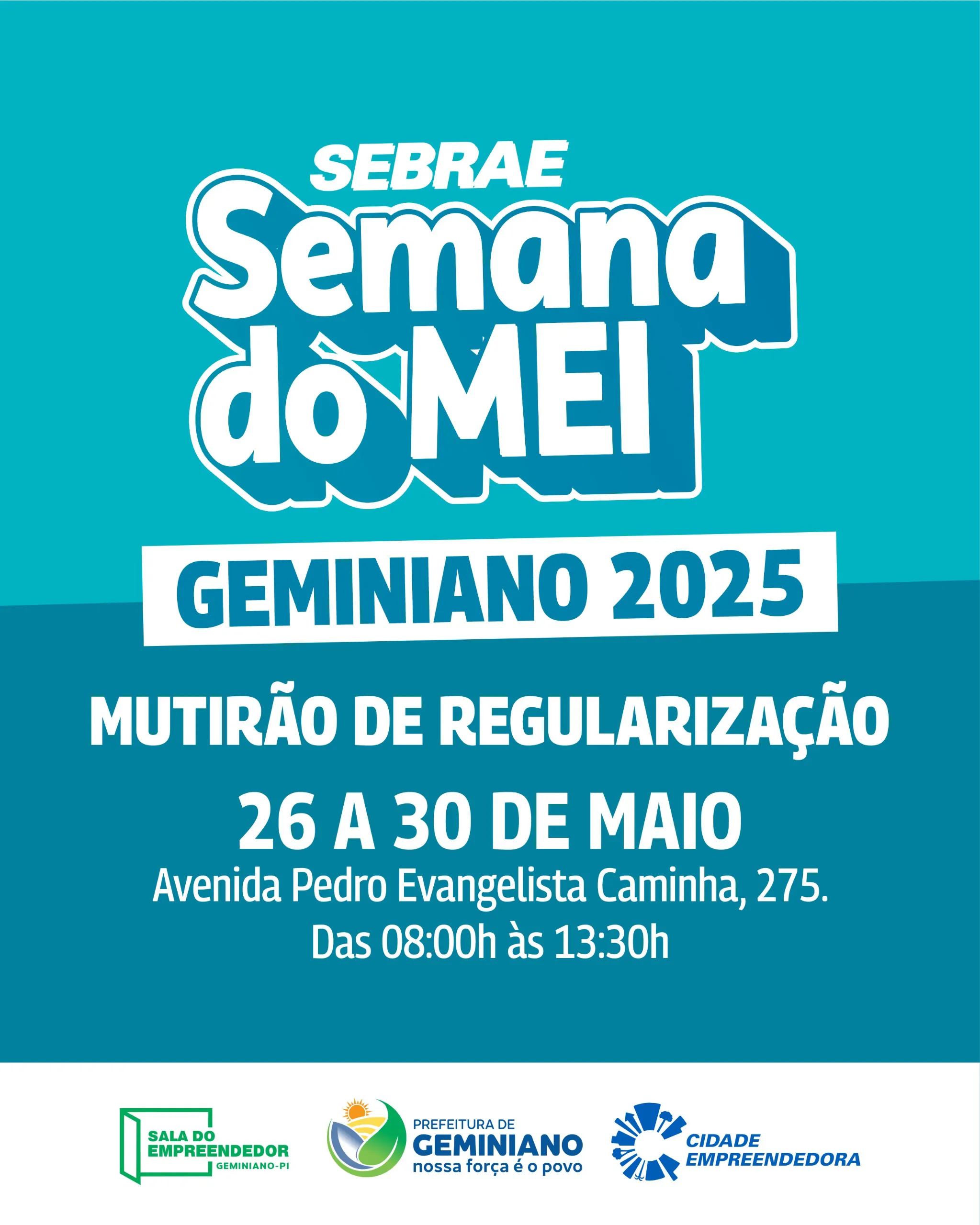 Semana do MEI acontece com mutirão de regularização e oficinas em Geminiano