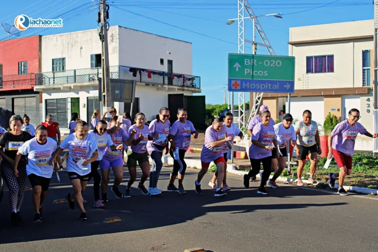 Secretaria da Mulher de Santo Antônio de Lisboa realiza corrida de rua contra o feminicídio; veja fotos