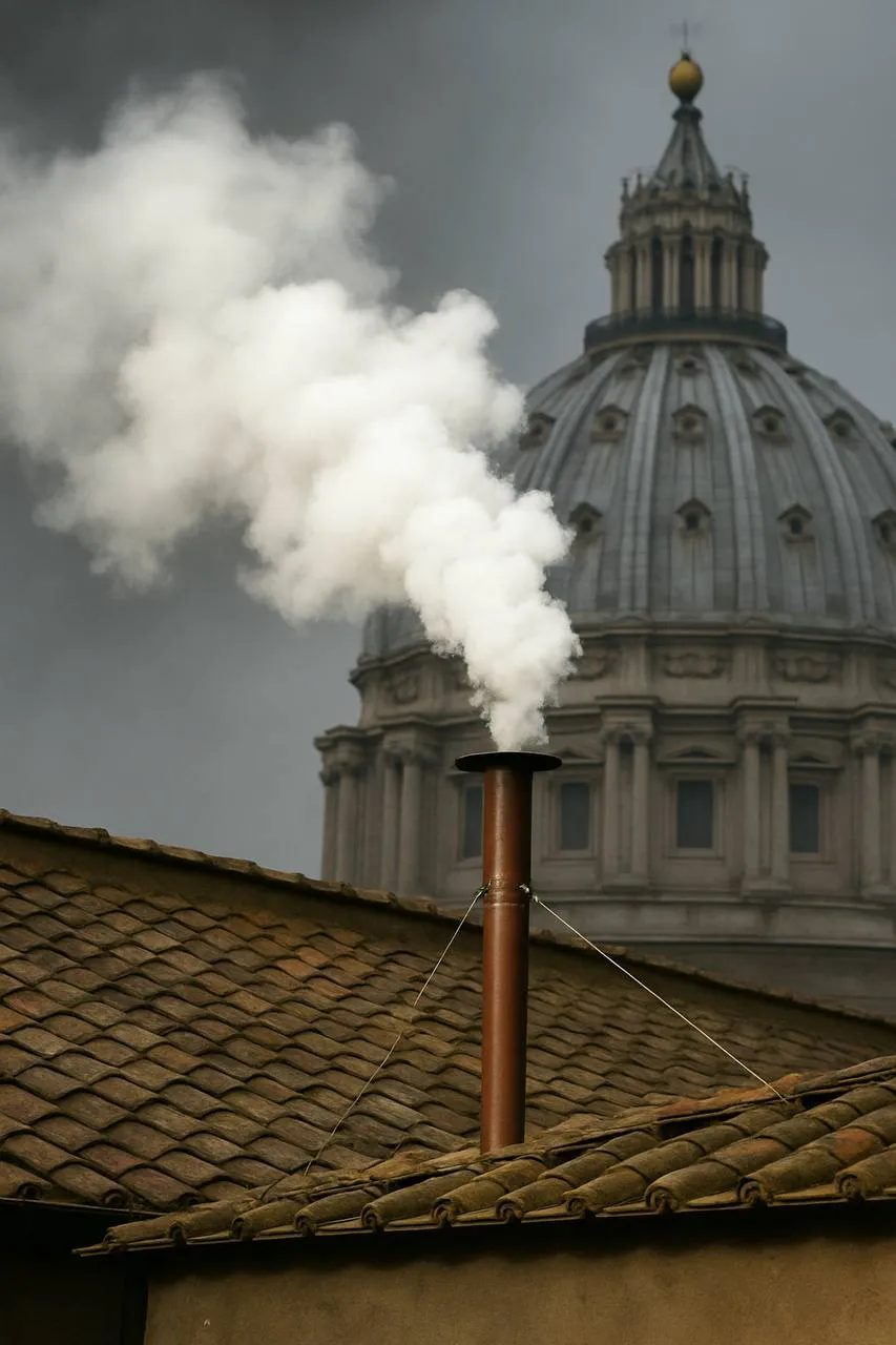 Fumaça branca na Capela Sistina anuncia que novo Papa é escolhido