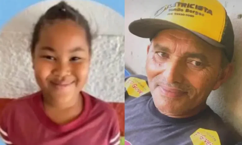 Mirella Silva, de apenas 9 anos e seu avô Lauro Miguel - Foto: Divulgação