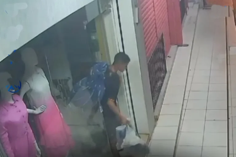 Loja é arrombada no Centro de Picos e suspeito leva produtos durante a madrugada