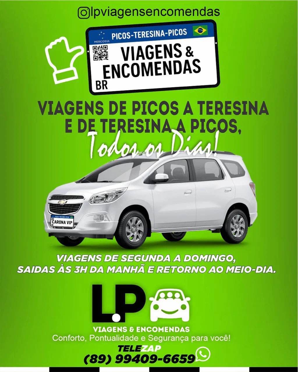 LP Viagens e Encomendas oferece transporte diário entre Picos e Teresina com conforto e pontualidade