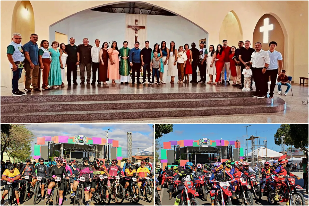 Alvorada festiva, atividades esportivas e missa marcam abertura da 42ª Semana Cultural da Juventude de Ipiranga do Piauí; veja fotos