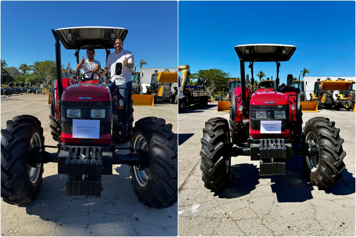 Santo Antônio de Lisboa recebe novo trator para fortalecer a agricultura familiar