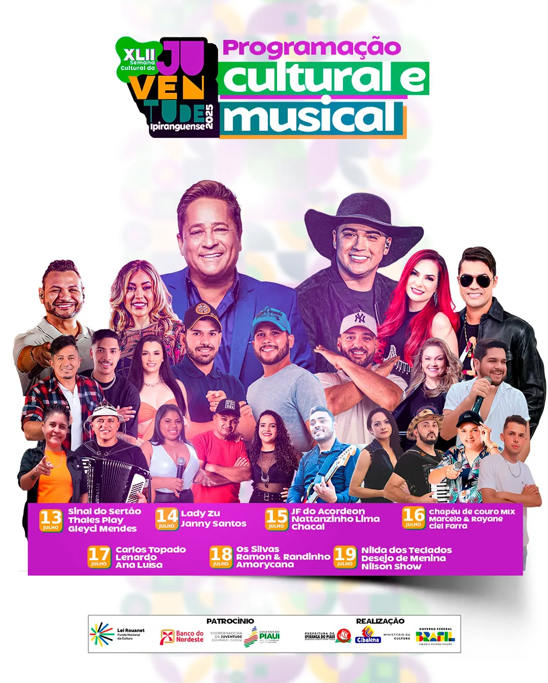 Prefeitura de Ipiranga do Piauí divulga programação oficial da XLII Semana Cultural da Juventude